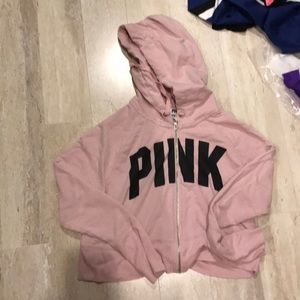 pink cropped sweater